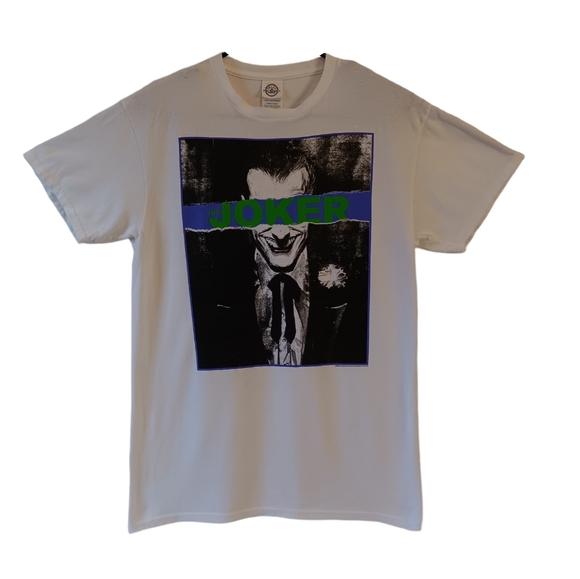 The Joker men's white short-sleeve graphic t-shirt size M - Picture 2 of 8